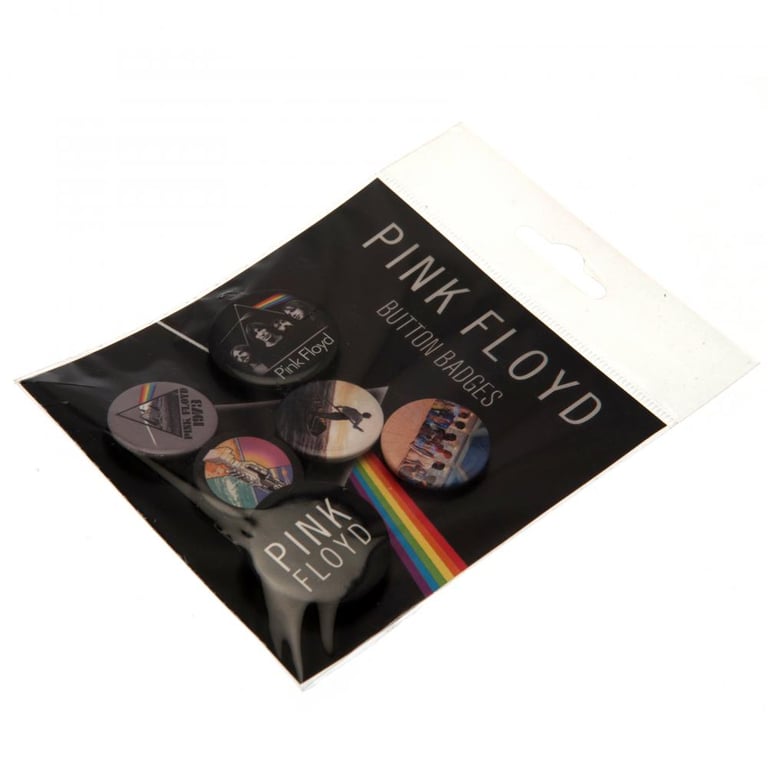 Pink Floyd Official Logo Badge Set - Decorate Your Bag with Safety Pin Fixing