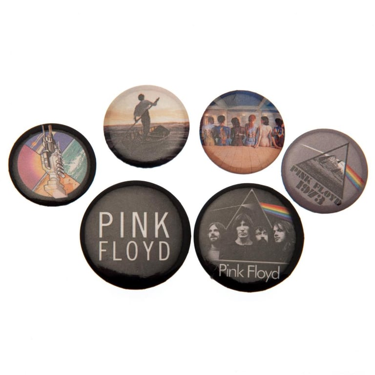 Pink Floyd Official Logo Badge Set - Decorate Your Bag with Safety Pin Fixing