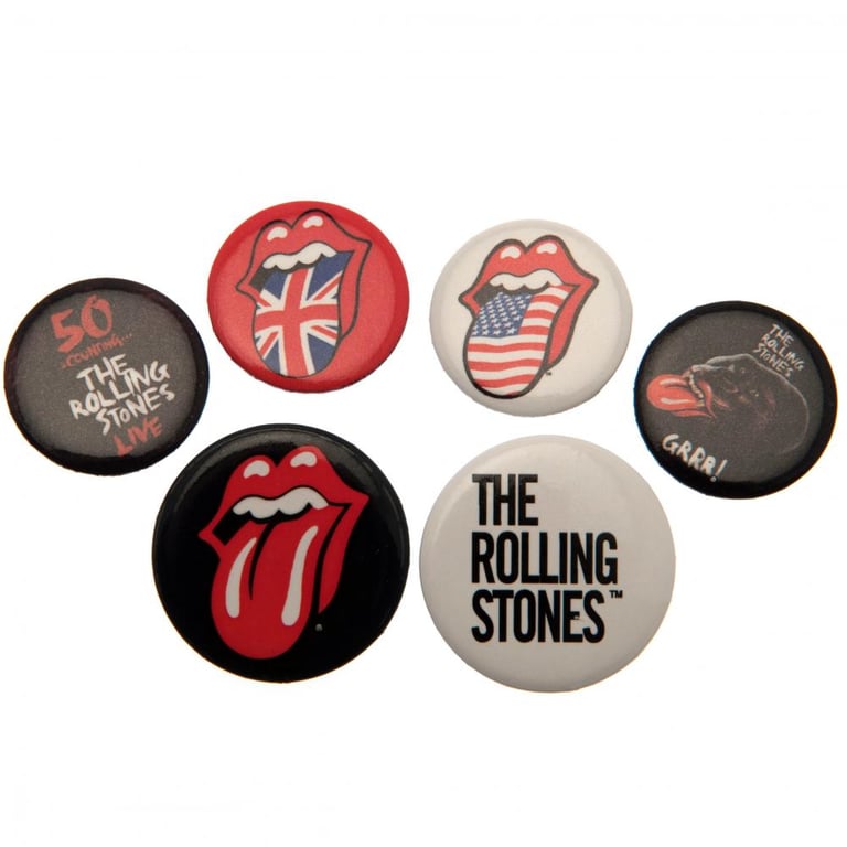 Rolling Stones Button Badge Set - Ideal School Bag Decorations and Music Memorabilia Accessory