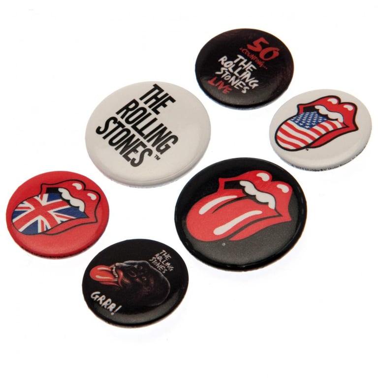Rolling Stones Button Badge Set - Ideal School Bag Decorations and Music Memorabilia Accessory
