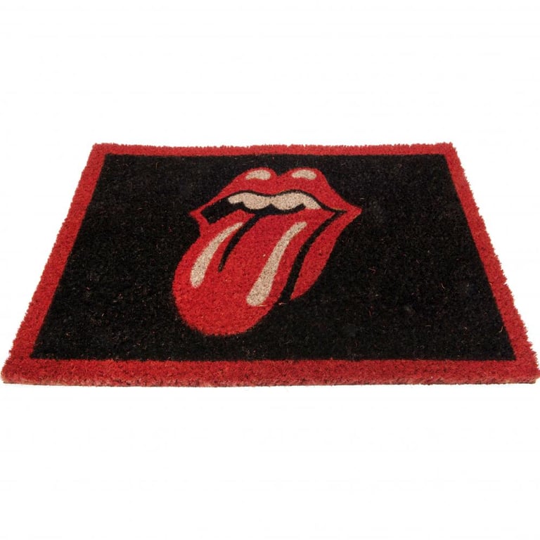 The Rolling Stones Hot Lips Logo Coir Doormat - Durable Non Slip Indoor Outdoor Mat
