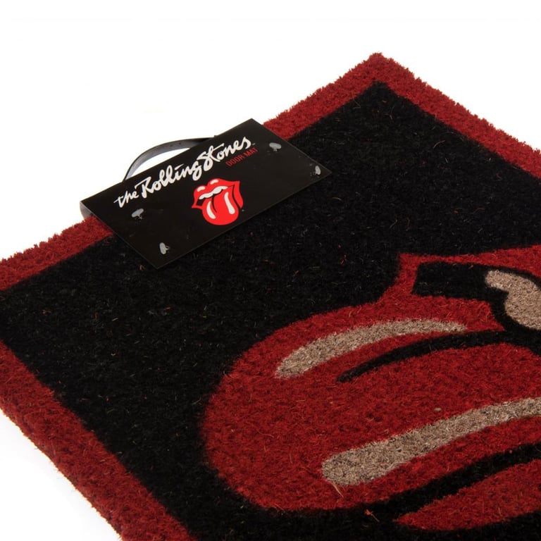 The Rolling Stones Hot Lips Logo Coir Doormat - Durable Non Slip Indoor Outdoor Mat