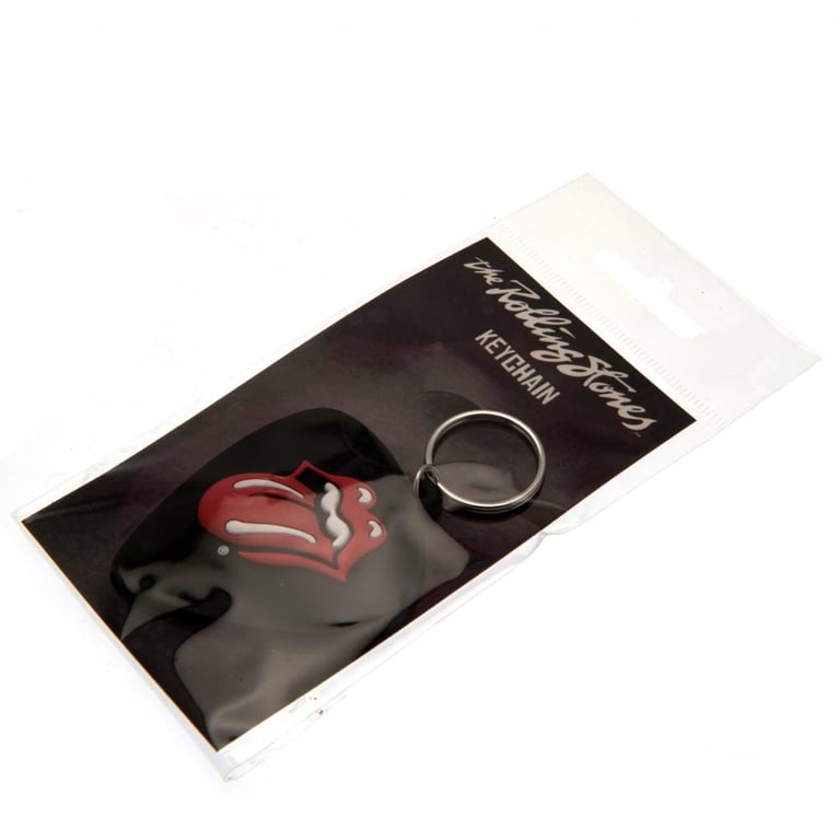 Rolling Stones Colorful PVC Keyring - Durable and Detailed Music Keychain