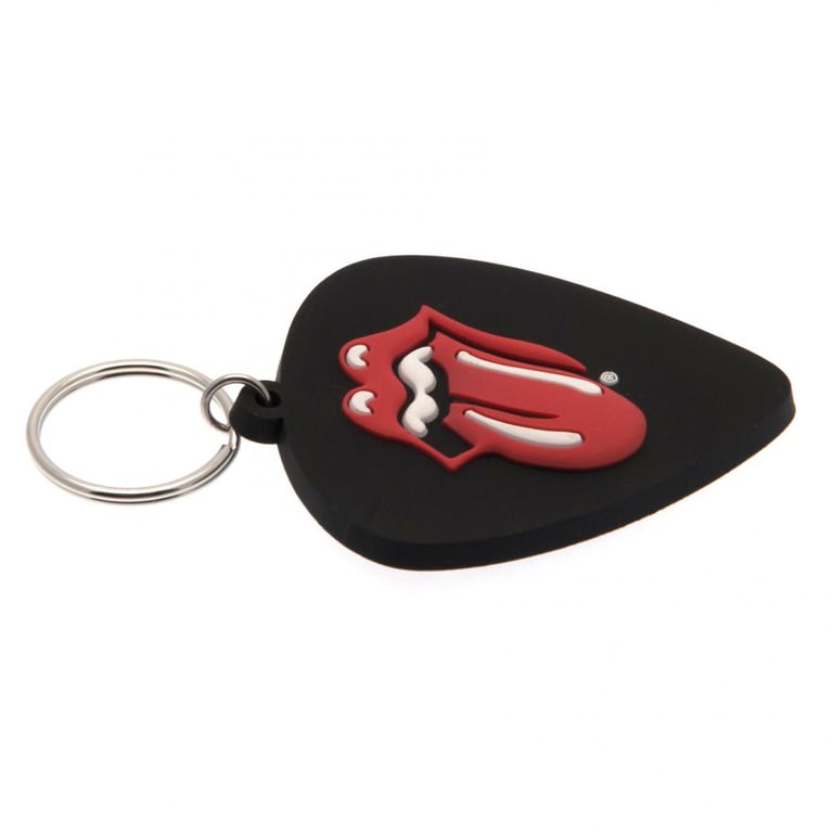 Rolling Stones Colorful PVC Keyring - Durable and Detailed Music Keychain