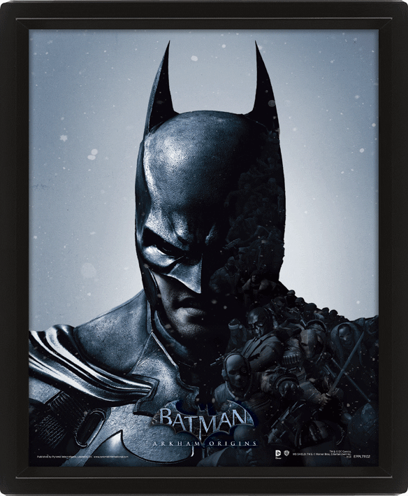 Batman 3D Lenticular Picture - Moving Images Art in Black Frame