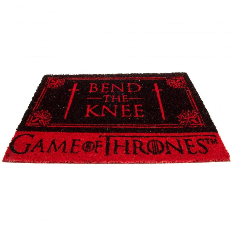 Game of Thrones Targaryen Bend The Knee Black Coir Doormat