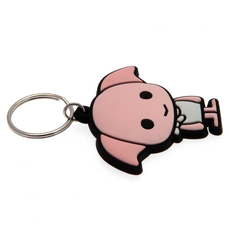 Harry Potter Chibi Dobby PVC Keyring - Colourful Collectible Keychain with Chain and Split Ring
