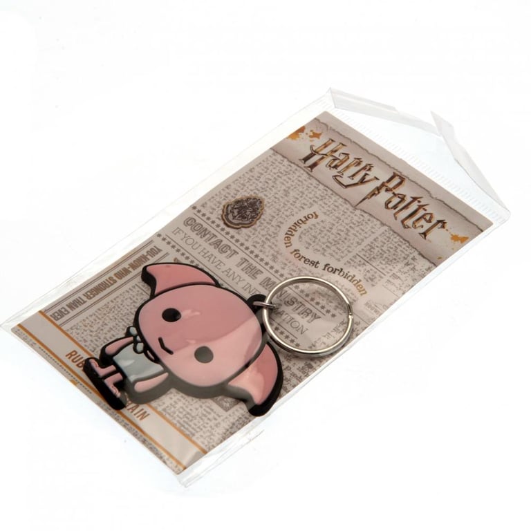 Harry Potter Chibi Dobby PVC Keyring - Colourful Collectible Keychain with Chain and Split Ring