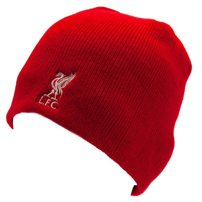 Liverpool FC Red Dome Style Beanie with Embroidered Crest