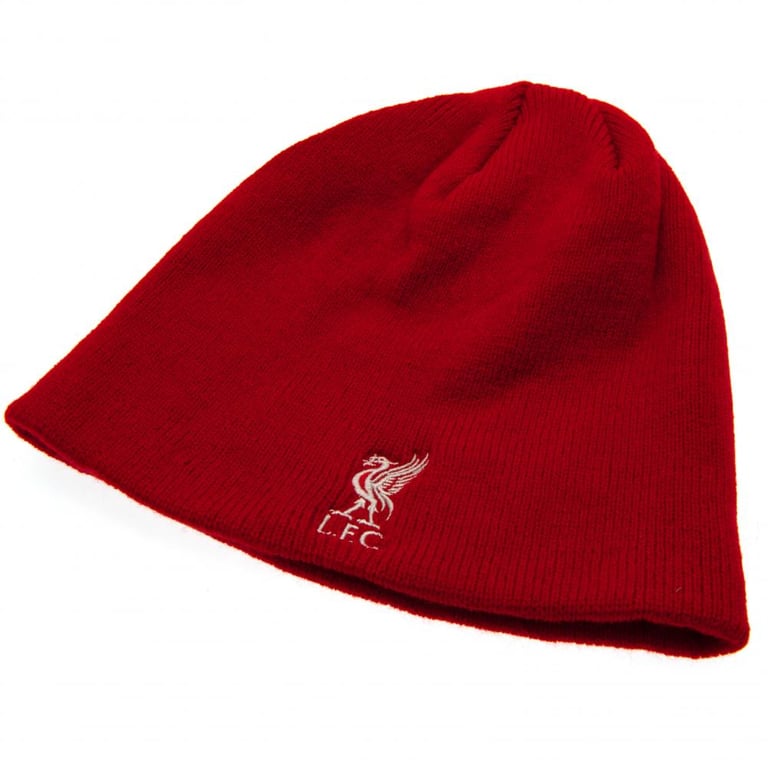 Liverpool FC Red Dome Style Beanie with Embroidered Crest