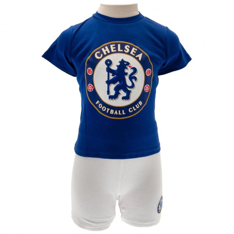 Chelsea FC T Shirt & Short Set - Royal Blue Classic Home Kit Design for Children