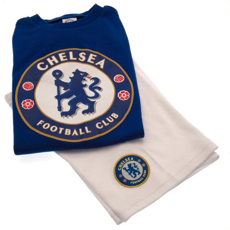 Chelsea FC T Shirt & Short Set - Soft Cotton, Royal Blue Classic Kit Design for 6/9 mths Baby