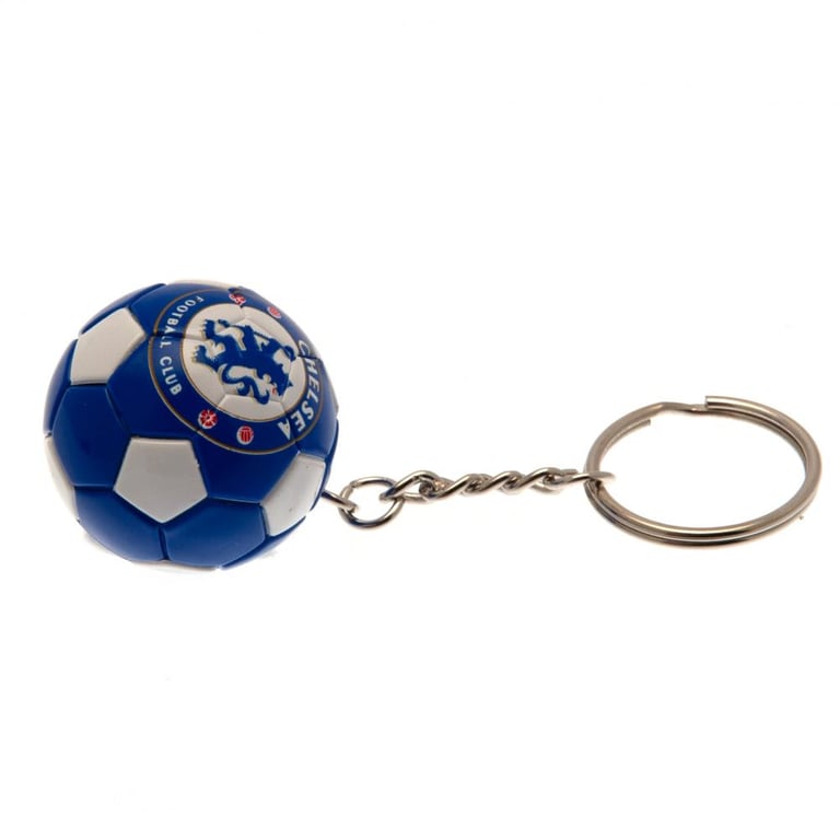 Chelsea FC Football Shaped Keychain - Official Team Accessory