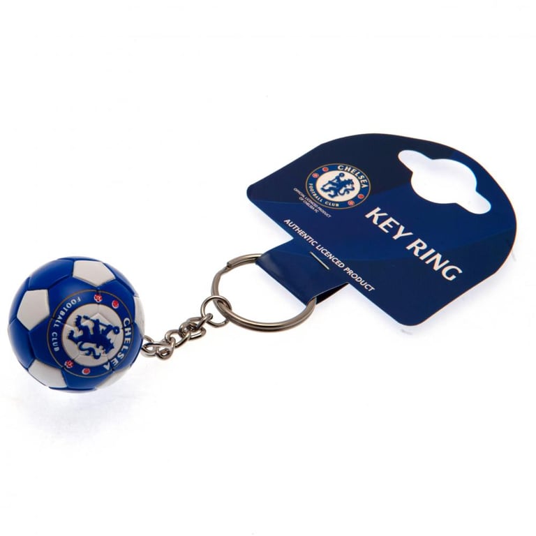 Chelsea FC Football Shaped Keychain - Official Team Accessory