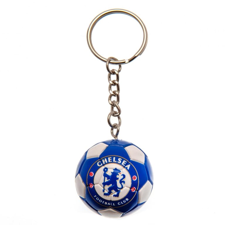 Chelsea FC Football Shaped Keychain - Official Team Accessory