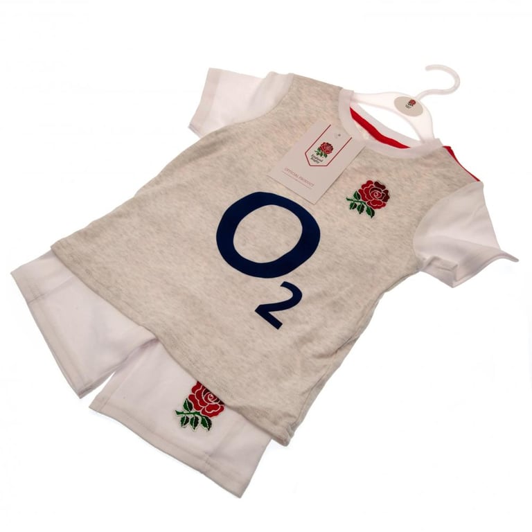 England RFU Rose Home Kit Cotton T-Shirt & Short Set