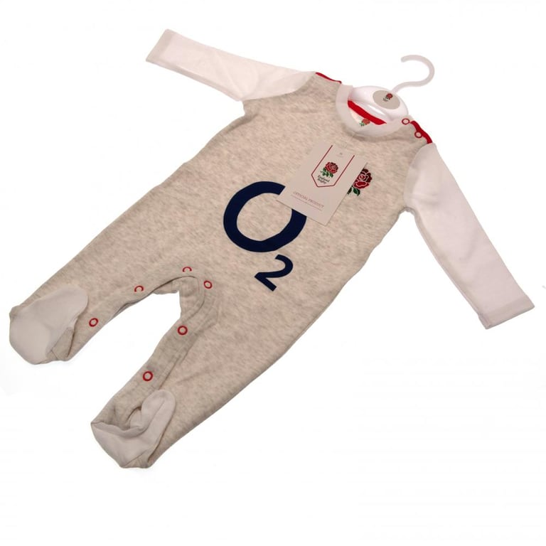 England RFU Cotton Sleepsuit - Embroidered Crest Design 12/18 Months