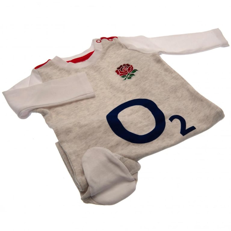 England RFU Cotton Sleepsuit - Embroidered Crest Design 12/18 Months