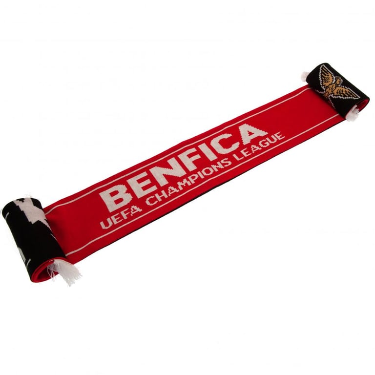SL Benfica Reversible UEFA Champions League Jacquard Knit Scarf - Official Team Scarf