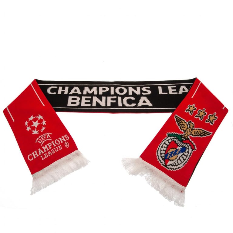 SL Benfica Reversible UEFA Champions League Jacquard Knit Scarf - Official Team Scarf