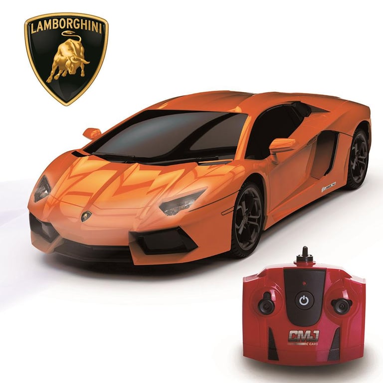 Lamborghini Aventador 1:24 Scale Radio Controlled Car with Spring Suspension and Xenon LED Headlights