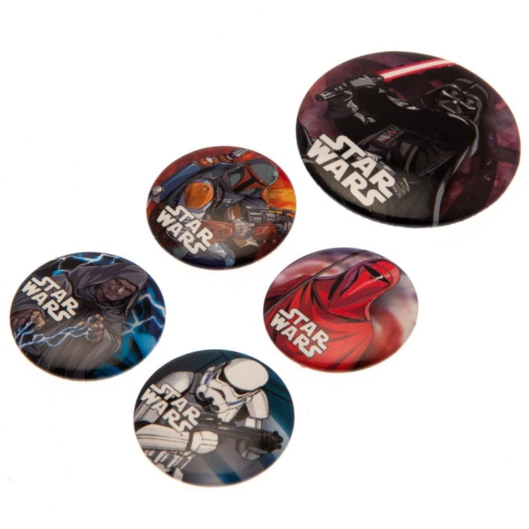 Star Wars Safety Pin Badge Set - Ideal School Bag and Clothing Accessories