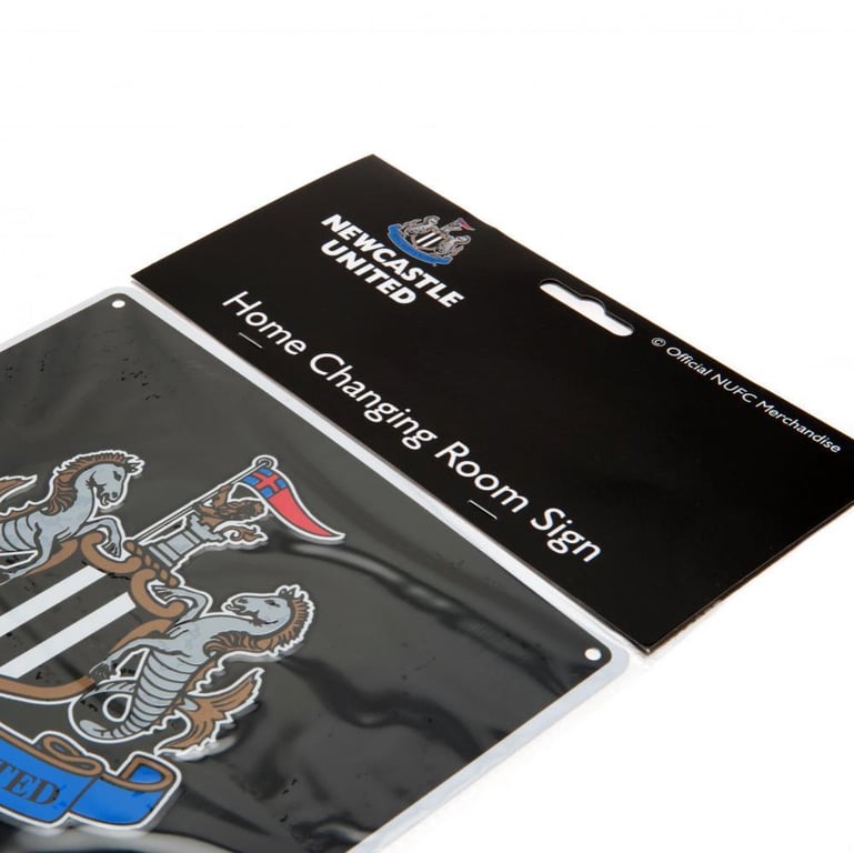 Newcastle United FC Metal Wall Sign - Home Changing Room Crest Decoration