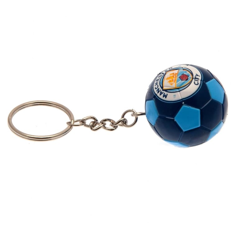 Manchester City FC Football Keyring - Bright, Colourful, and Highly Detailed Team Themed Keychain