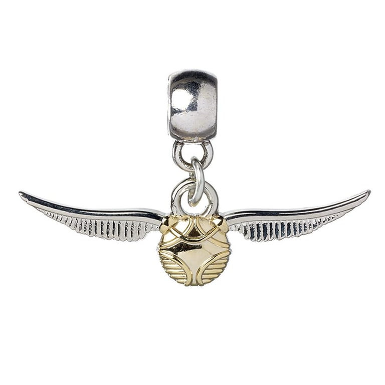 Harry Potter Golden Snitch Silver Plated Charm - Quidditch Inspired Accessory for Charm Bracelets