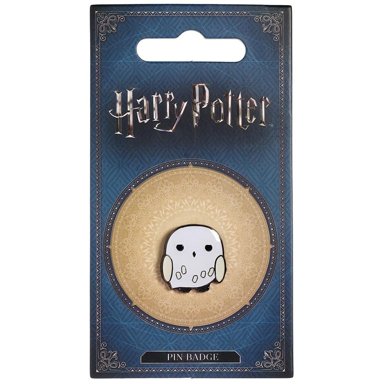Harry Potter Chibi Hedwig Enamel Pin Badge - Silver Owl Collectible