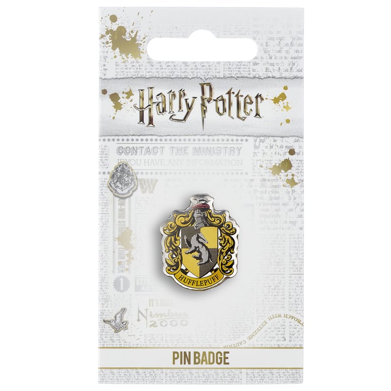 Hufflepuff House Crest Enamel Pin Badge - Hogwarts Wizarding World Collectible