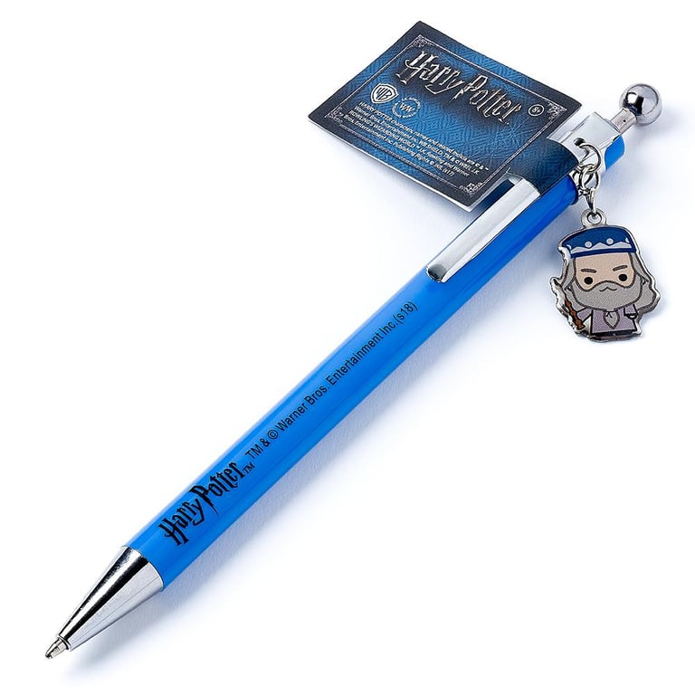 Harry Potter Chibi Dumbledore Silver Tip Click Ballpoint Pen with Blue Ink Writing