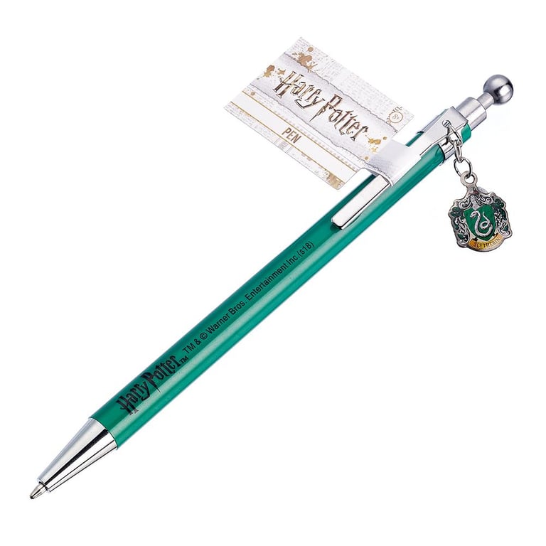 Harry Potter Slytherin House Green Click Pen - Black Ink Ballpoint