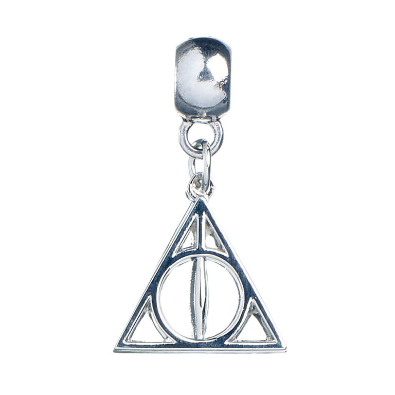 Harry Potter Silver Plated Deathly Hallows Charm - Official Symbol Accessory for Charm Bracelets
