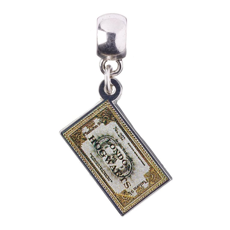 Harry Potter Silver Plated Hogwarts Express Ticket Charm - Detailed Design & Universal Compatibility
