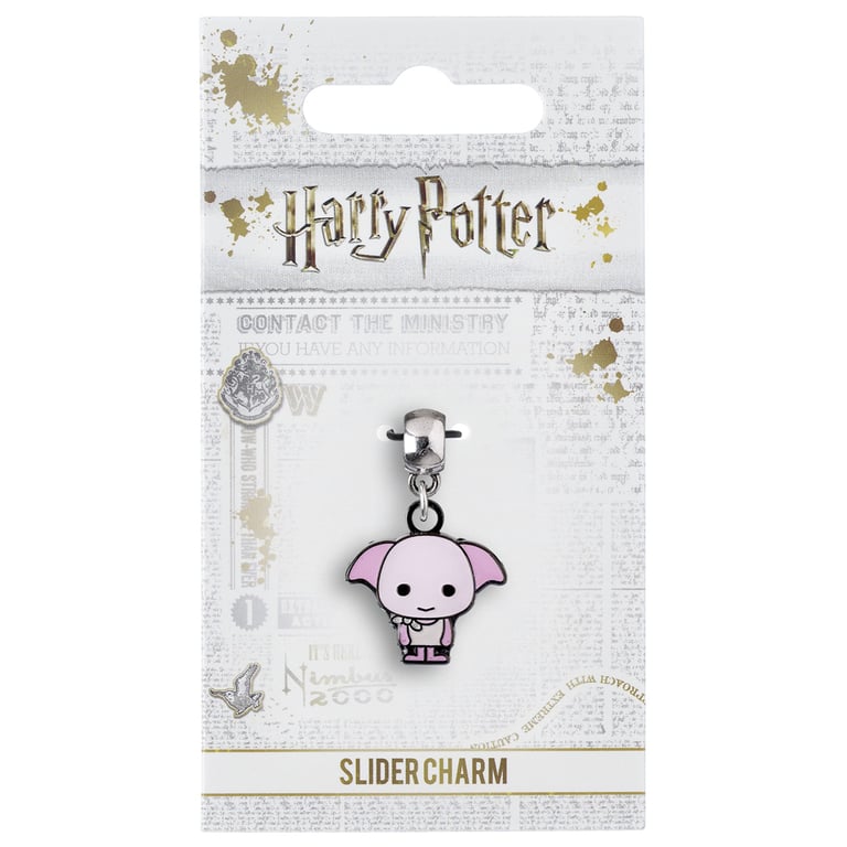 Harry Potter Silver Plated Chibi Dobby House Elf Charm - Universal Compatible Bracelet Accessory