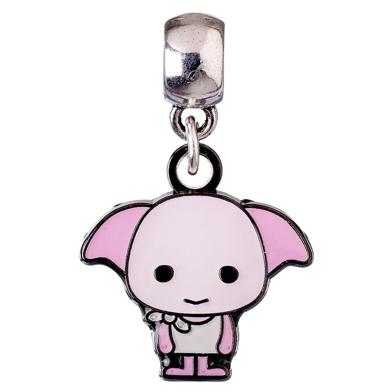 Harry Potter Silver Plated Chibi Dobby House Elf Charm - Universal Compatible Bracelet Accessory