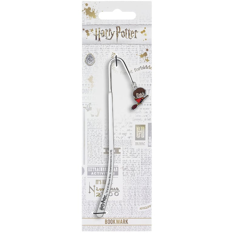Harry Potter Chibi Silver Plated Bookmark with Enchanting Charm
