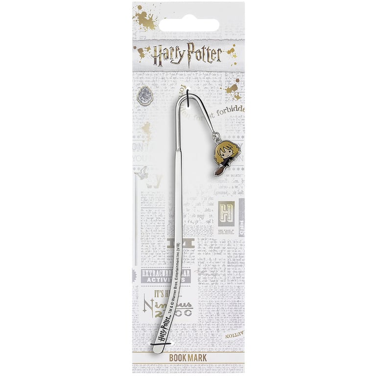 Silver Plated Harry Potter Bookmark with Chibi Hermione Granger Charm