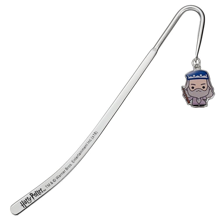 Harry Potter Chibi Dumbledore Silver Plated Bookmark with Professor Charm