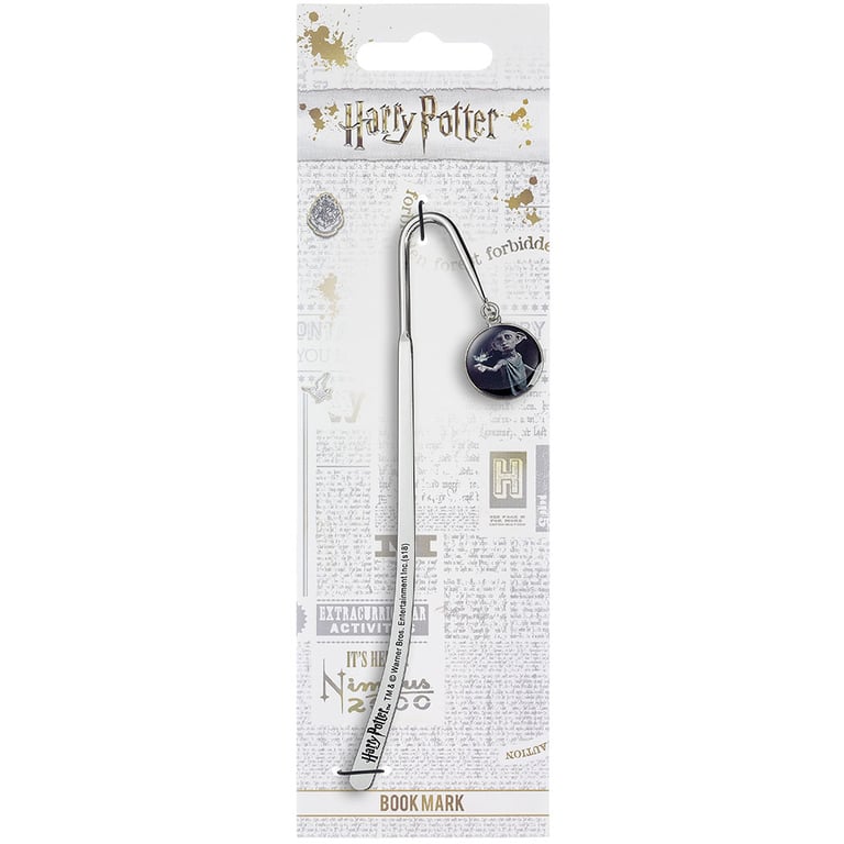 Harry Potter Dobby Silver Plated Bookmark with House Elf Charm