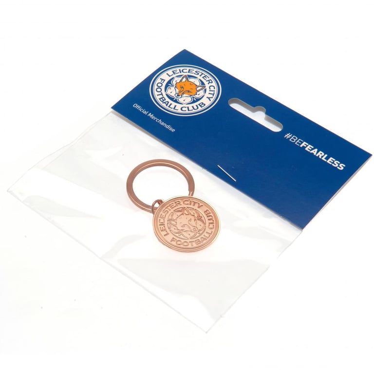 Leicester City FC Rose Gold Die Stamped Crest Keyring