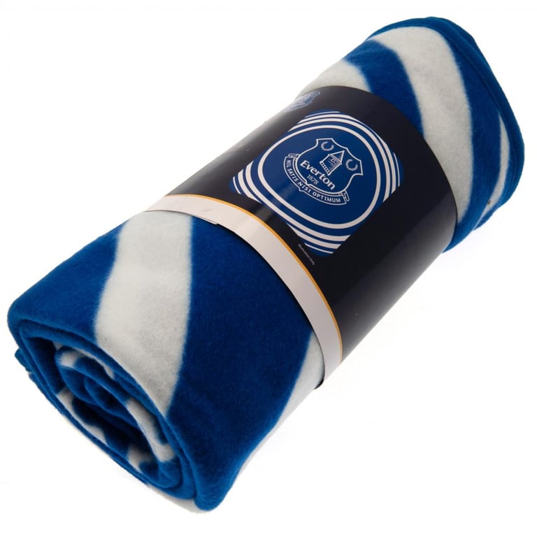 Everton FC Royal Blue Pulse Design Fleece Blanket - Soft, Warm, and Machine Washable