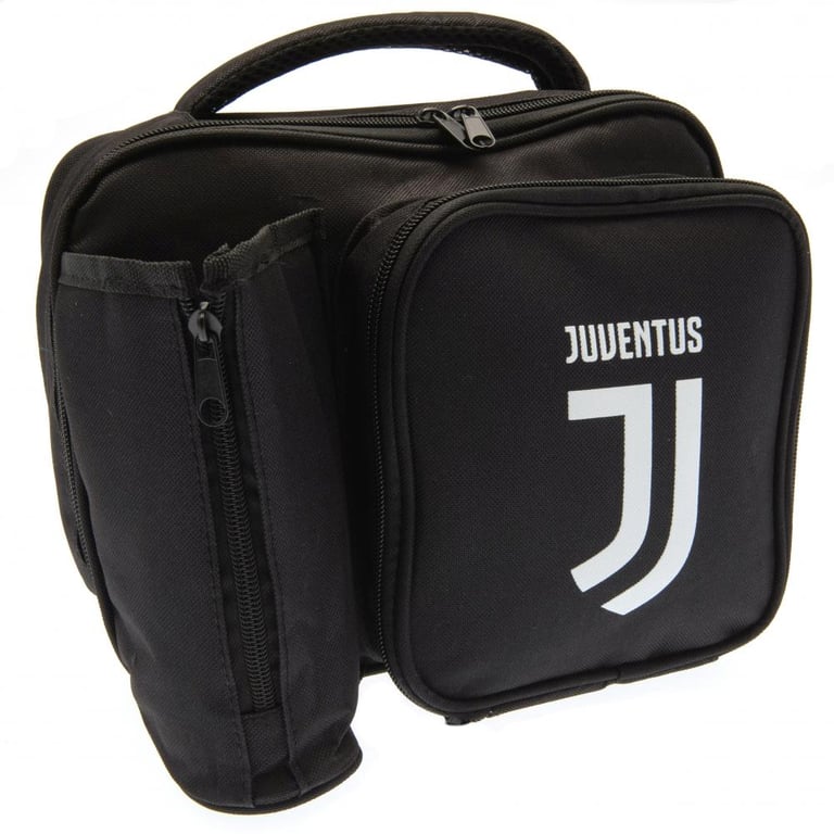 Juventus FC Insulated Crest Lunch Bag - Black Club Logo Travel Tote