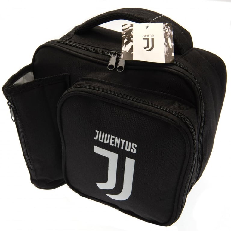 Juventus FC Insulated Crest Lunch Bag - Black Club Logo Travel Tote