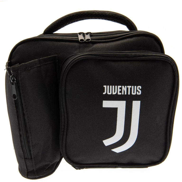 Juventus FC Insulated Crest Lunch Bag - Black Club Logo Travel Tote
