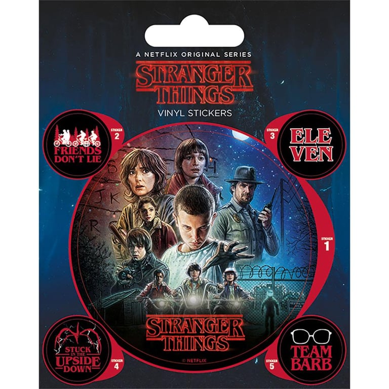Stranger Things Vinyl Stickers - High Quality Self Adhesive Circular Decals