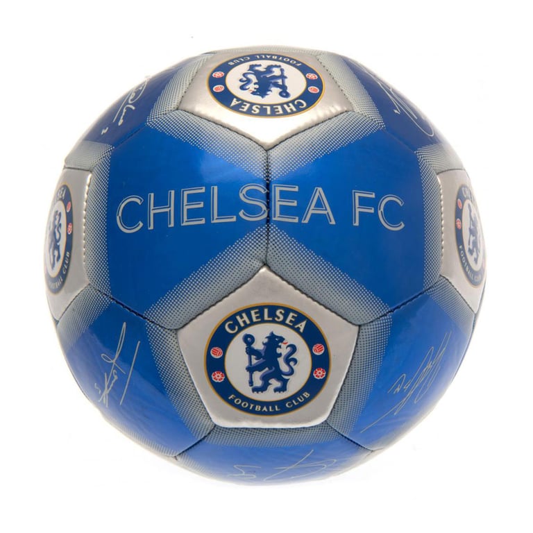 Chelsea FC Signature Skill Ball - Official 32 Panel Club Crest Ball with Player Signatures