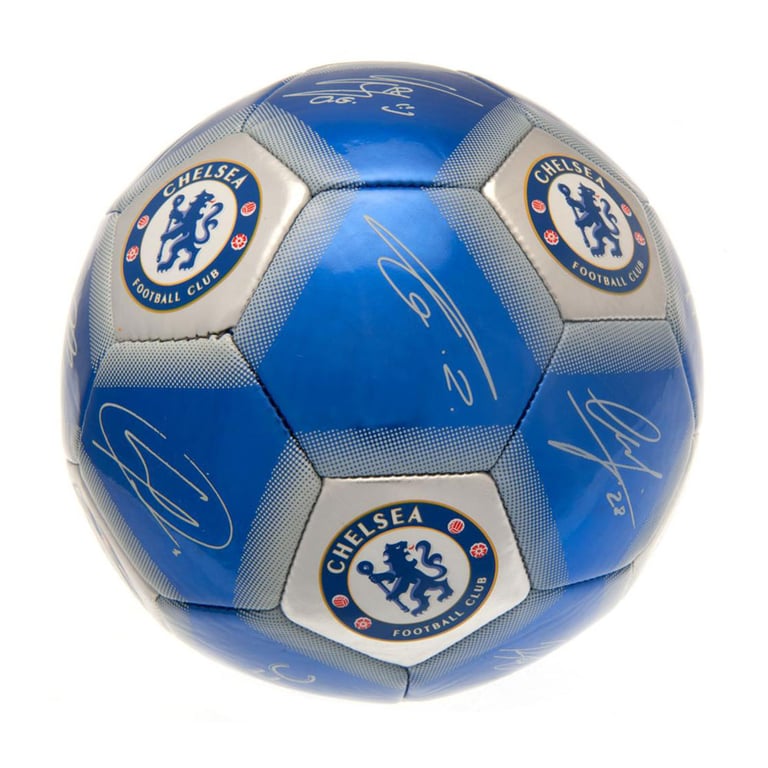 Chelsea FC Signature Skill Ball - Official 32 Panel Club Crest Ball with Player Signatures