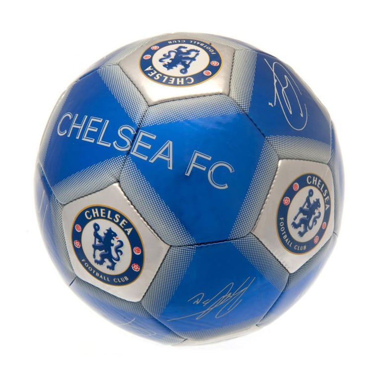 Chelsea FC Signature Skill Ball - Official 32 Panel Club Crest Ball with Player Signatures